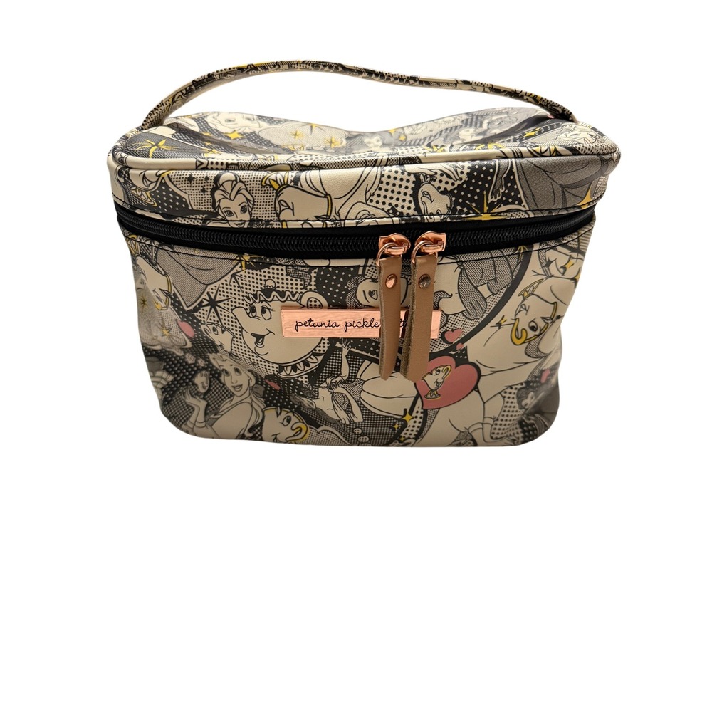 Petunia Pickle Bottom Disney Beauty and the Beast Train Case Makeup Bag Belle